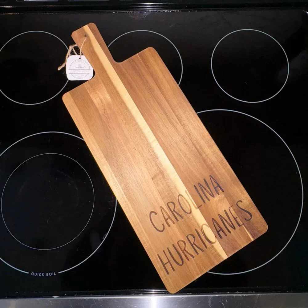 NWT Carolina Hurricanes Engraved Wooden Cutting Board - Hockey Gift